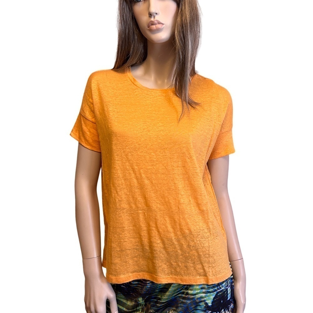 J. Jill Love Linen 100% Top Sustainable Tank Tee Shirt Short Sleeve XS S M